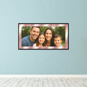 Upload Your Own Photo Elegant Rose Gold Background Canvas Print