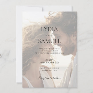 Upload your own photo wedding invitation
