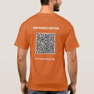 Upload Your Own QR Code Business T-Shirt Example