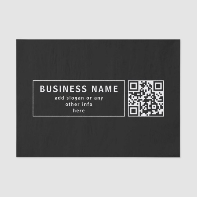 Upload Your Own QR code & Changeable Text Tissue Paper (Front)