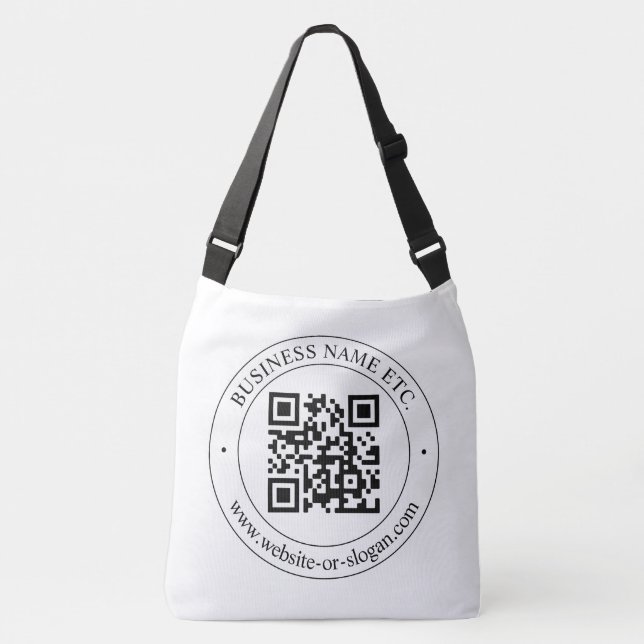 Upload Your Own QR Code & Customisable Text Crossbody Bag (Front)