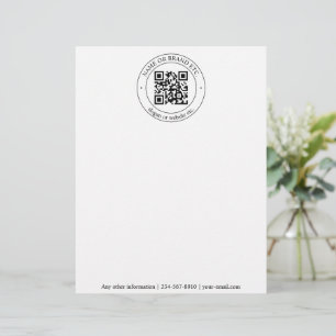 Upload Your Own QR Code & Customisable Text Custom Letterhead