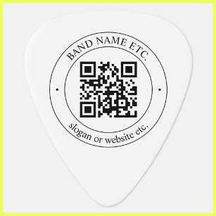 Upload Your Own QR Code & Customisable Text Guitar Pick