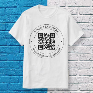 Upload Your Own QR Code & Customisable Text T-Shirt