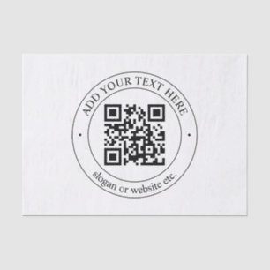 Upload Your Own QR Code & Customisable Text Tissue Paper
