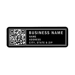 Upload Your Own QR code   Modern Return Address