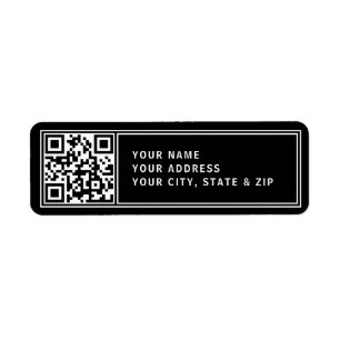 Upload Your Own QR code   Modern Return Address