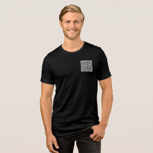 Upload Your Own QR Code Personalised Tri-Blend Shirt