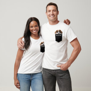Upload Your Pet Name Custom Cocker Spaniel Pocket T-Shirt
