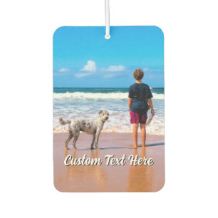 Upload Your Pet Photo Air Freshener Gift Add Text