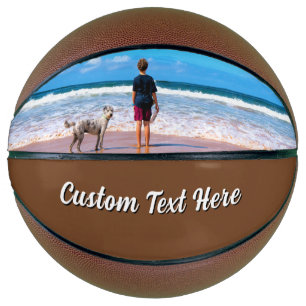 Upload Your Pet Photo Basketball Add Custom Text