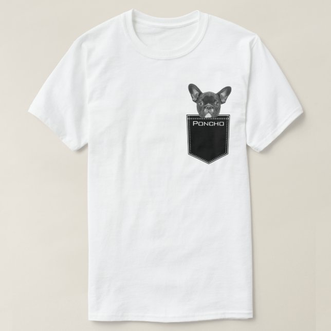 Upload Your Pet Photo Face and Name Customised T-Shirt (Design Front)