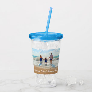 Upload Your Photo Acrylic Tumbler Add Custom Text