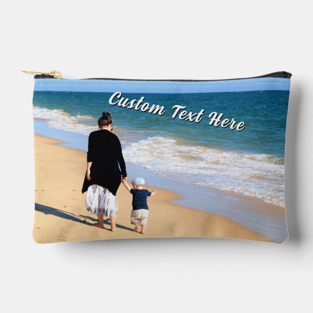 Upload Your Photo Add Custom Text Personalised Accessory Pouch (Front)