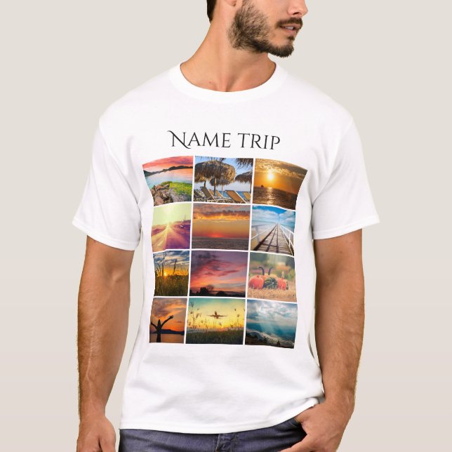 Upload your photo and name trip T-Shirt (Front)