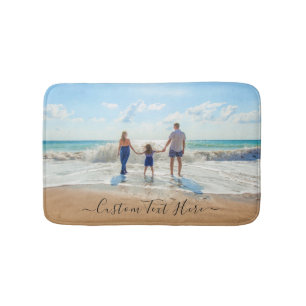 Upload Your Photo Bath Mat Personalise Text