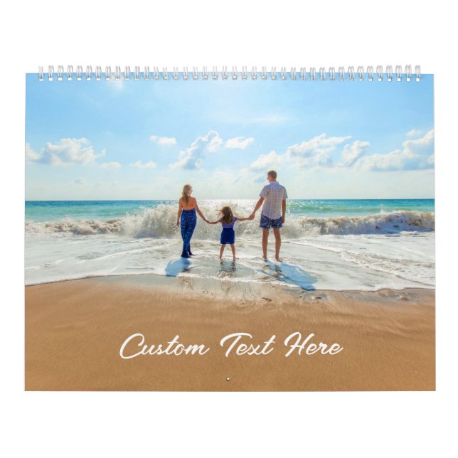 Upload Your Photo Calendar Gift Personalised Text (Cover)