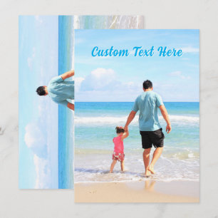 Upload Your Photo Card Personalised Custom Text