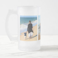 Upload Your Photo Collage Frosted Glass Beer Mug