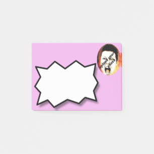 Upload your photo, customisable post-it notes