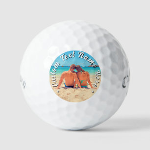 Upload Your Photo Golf Balls Add Text Name