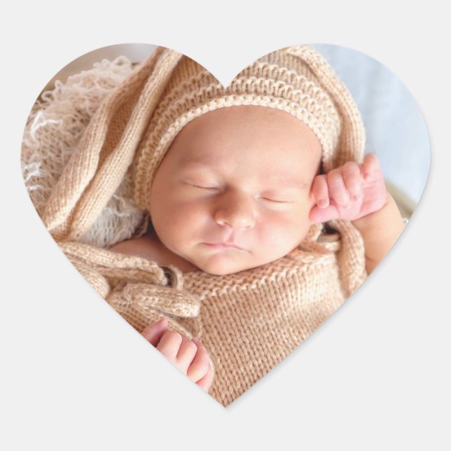 Upload your photo heart sticker (Front)