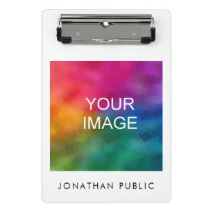 Upload Your Photo Image Design Logo Name Text Mini Clipboard