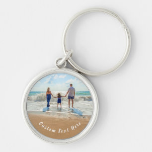 Upload Your Photo Keychain Gift Custom Text Name