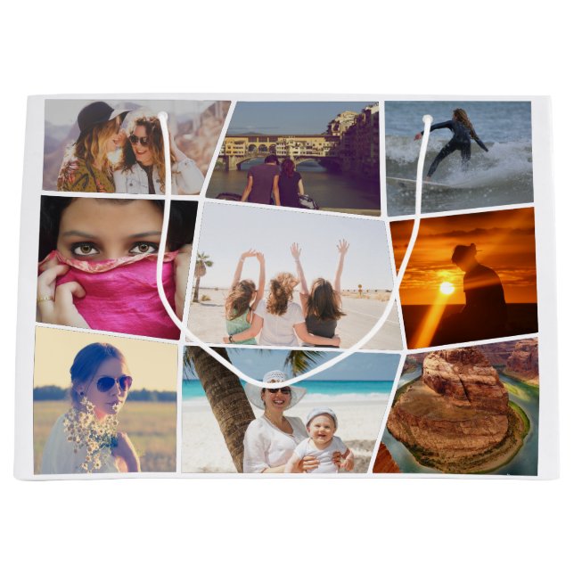 Upload your photo large gift bag (Front)