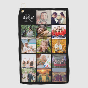 Upload your photo name monogrammed golf towel