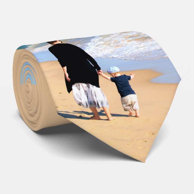Upload Your Photo Neck Tie Gift Choose Colours (Rolled)