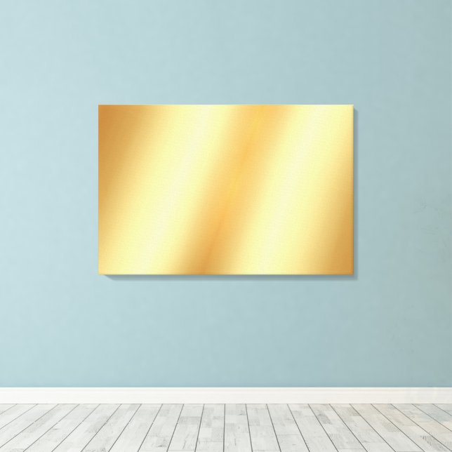 Upload Your Photo on Blank Gold Background Luxury Canvas Print (Insitu(Wood Floor))