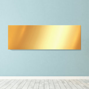 Upload Your Photo on Gold Background Large Long Canvas Print