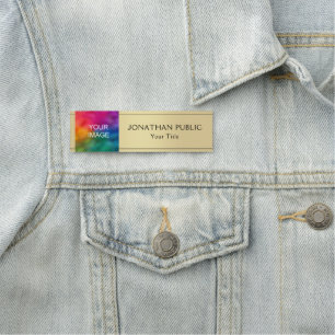 Upload Your Photo Or Business Logo Here Template Name Tag