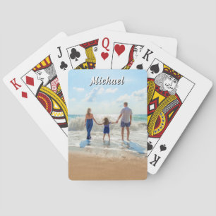 Upload Your Photo Playing Cards Personalised Name
