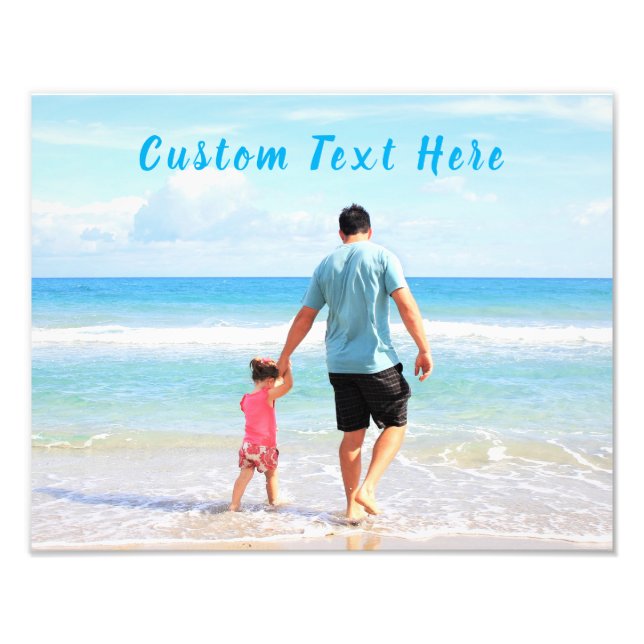 Upload Your Photo Print Poster Gift Custom Text (Front)