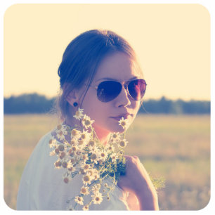 Upload your photo square Cutout Photo Sculpture Key Ring