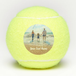 Upload Your Photo Tennis Balls Gift Custom Text