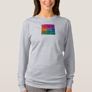 Upload Your Photo to Womens Double Sided Modern T-Shirt