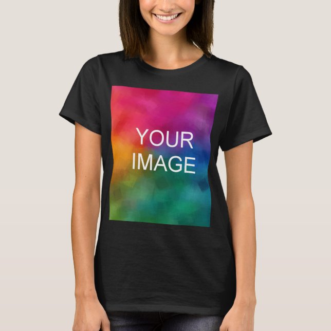 Upload Your Photo Trendy Elegant Modern Template T-Shirt (Front)
