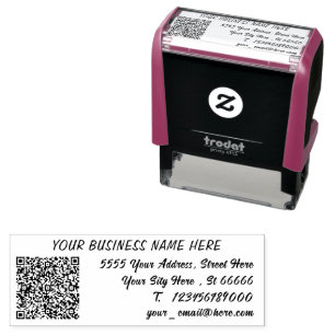 Upload Your QR Code Add Info Address Stamp Example