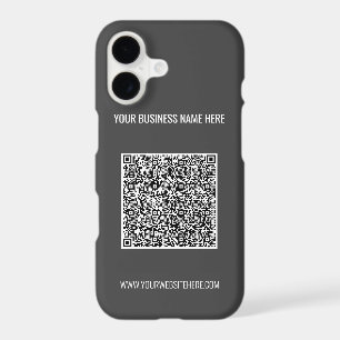 Upload Your QR Code Add Text Branded iPhone Case