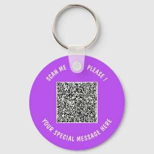 Upload Your QR Code Keychain Custom Text and Colou