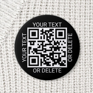 Upload Your QR Code Modern Website or Payment App 6 Cm Round Badge