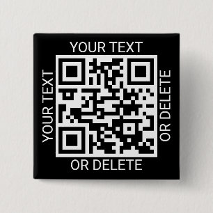 Upload Your QR Code Modern Website or Scan to Pay 15 Cm Square Badge