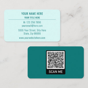 Upload Your QR Code Personalised Business Cards