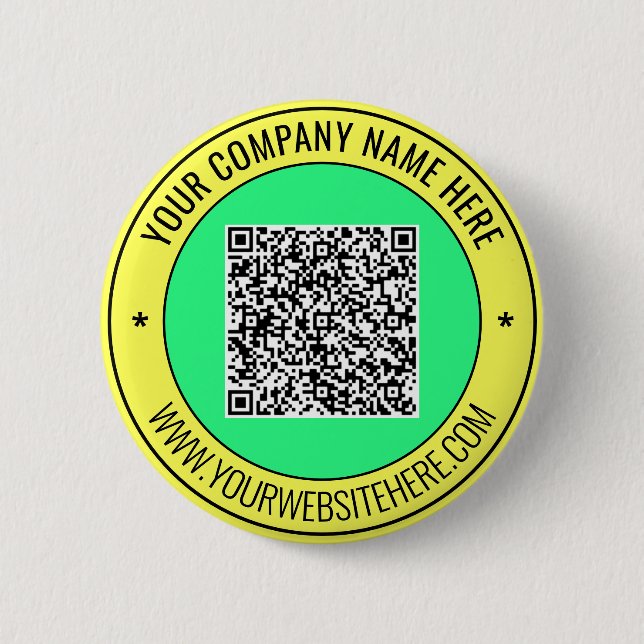 Upload Your QR Code Promotional Button Add Text (Front)