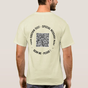 Upload Your QR Code Promotional T-Shirt Add Text