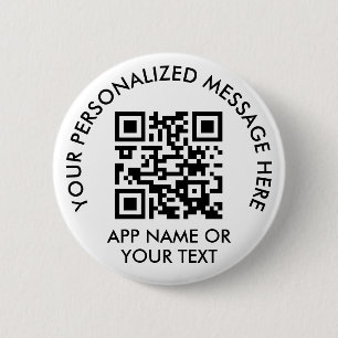 Upload Your QR Code Simple Payment App or Website 6 Cm Round Badge