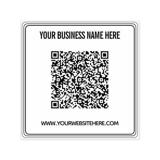 Upload Your QR Code Stamp Example Custom Text Name (Design)